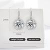 925 Sterling Silver 5 Carat Sunflower Zircon Earrings Birthday Anniversary Wedding Party Gift
