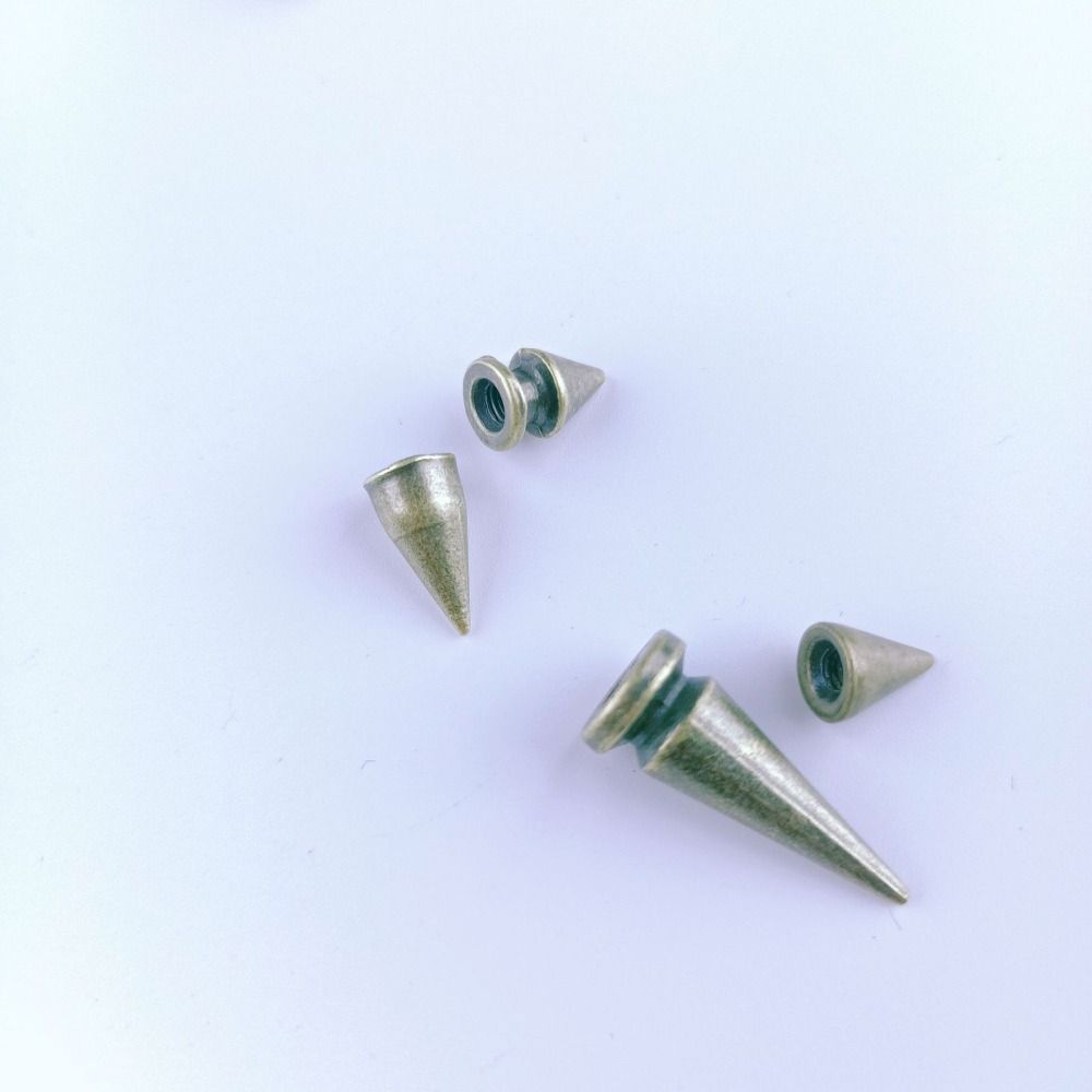 80 Sets Gold Silver Black Clothes Spikes Kit DIY Decoration Back Studs & Spike Leather Craft