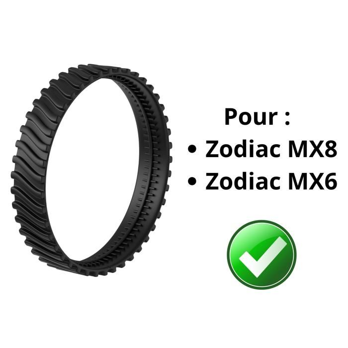 Аксессуар для бассейна - Zodiac - MX8 MX6 - Комплект из 2 гусениц-шин - Замена - Черный