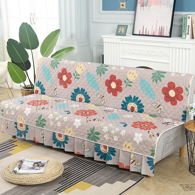 Universal Stretch Sofa Bed Cover Couch Covers Armless Sofa Cover Washable Elastic Folding Furniture Sofa Bed Covers