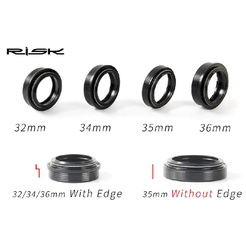Risk Front Fork Dust Sealed Parts 32 34 35 36mm Bike Bicycle Suspension Front Fork Dust Sealing Ring Repair Parts Accessories