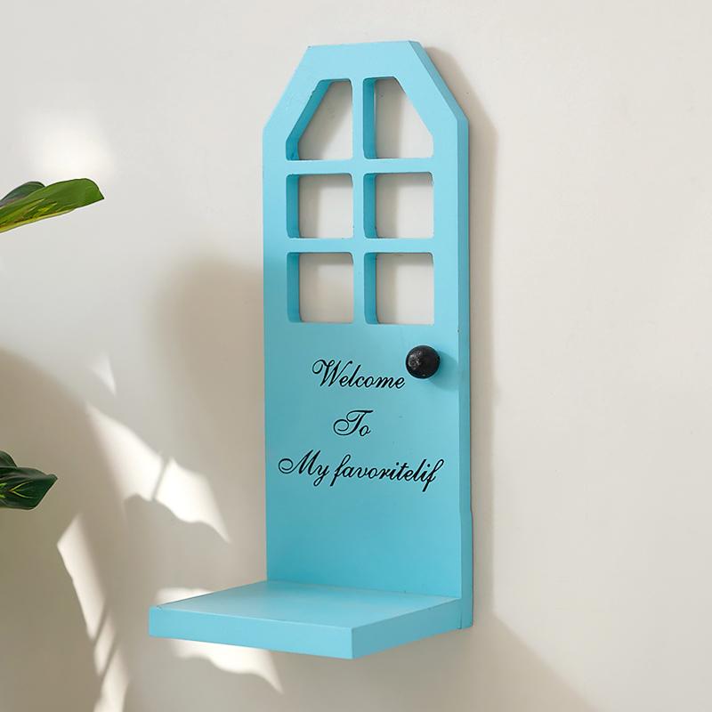 1 шт. Настенное украшение Теплое Настенное подвесное Стеллаж для хранения в деревенском стиле Ретро Деревянная подставка для растений Трехцветный