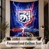 Custom Text Tapestry Ipswich Town Print Wall Tapestry Indoor Living Room Wall Decor