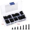 500pcs Durable Metal M3 Screw Kit Black Finish Cross Head Self Tapping Screw Fastener Round Head Pan Head Screw Hardware