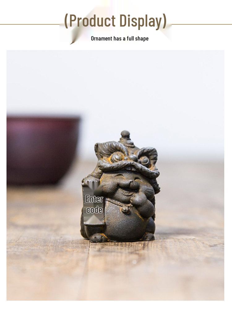 Пробуждающийся Лев Денежный Кот Орнамент - Китайский Национальный Тренд Домашний Декор, Высококачественное Ручное Изделие для Рабочего Стола Гостиной.