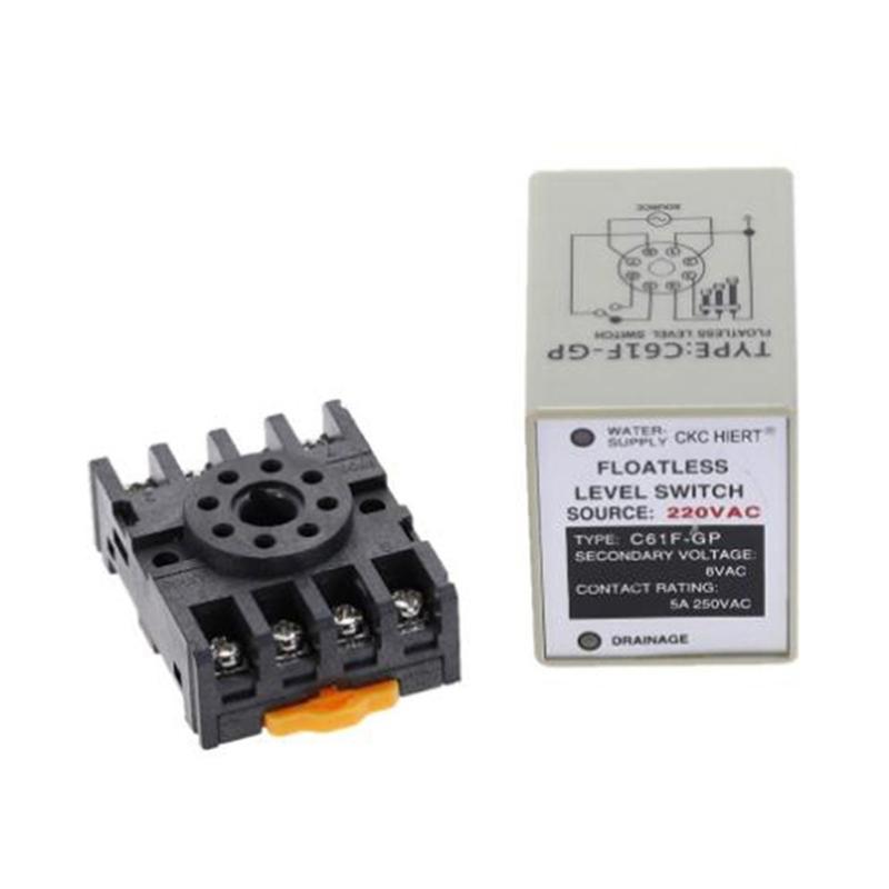 C61FGP Automatic Liquid Level Control 220V Floatless Sensor Switching with Base For Water Supply Drainage