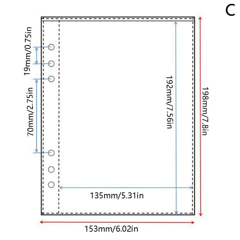 Конверты для переплета формата А5 1P 2P 4P Прозрачные внутренние конверты для переплета для фотоальбома