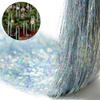 3000 Strands Icicles Iridescent Tinsel Foil Fringe Garland For Christmas Xmas Tree Decorations Party Supplies Holiday Home Decor