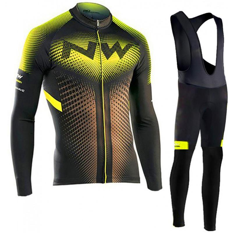 Men Women Cycling Jersey Set Long Sleeve Quick Dry Breathable Mountain Bike Outfit Winter