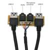 Передняя панель USB3.0+ USB3.0+Порт аудиоразъема высокой четкости Плата вводов/выводов + Внутренний проводной аудиовидеокабель для компьютера для