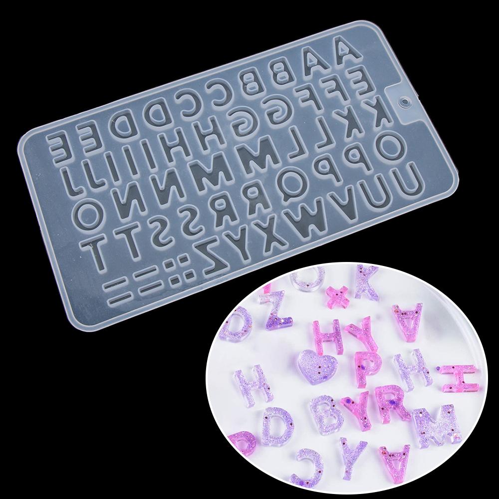 Keychain Resin Crafts Crystal Silicone Mould Casting Molds Letters Resin Mold Jewelry Making Tools