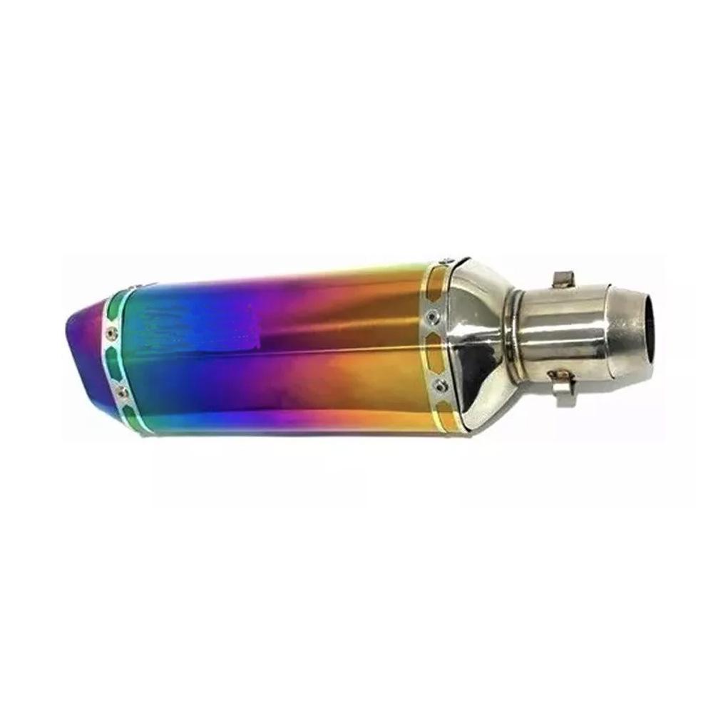 Compatible Exhaust Pipe for Huanglong 600, Little Ninja 250, Yongyuan 350R25/R3, Colorful Hexagonal Scorpion Design