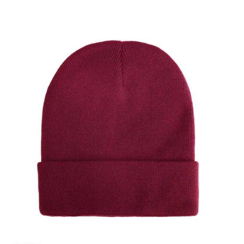 Brimless beanie big head circumference knitted hat knitted hat knitted hat black knitted hat outdoor warm hat