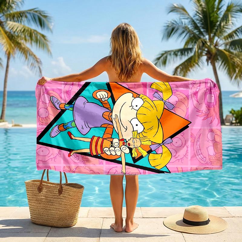Rugrats Paris Fashion Beach Towel: Ideal for Summer Adventures Soft, absorbent and quick drying suitable for swimming and bathing
