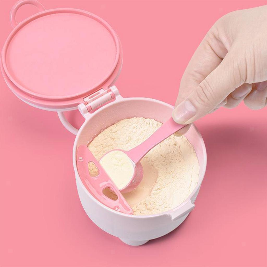 Portable Storage Tank Mode Holder Rice Flour Grids Seal Container Baby Clothes Complementary Food Container For Mode Milk Powder Mode Dispenser Box