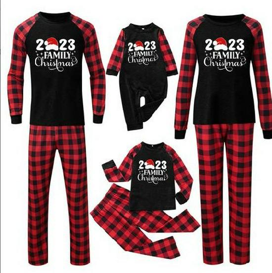 Хаомяо Рождественский семейный пижамный комплект: Европейско-американская коллекция домашней одежды для родителей и детей