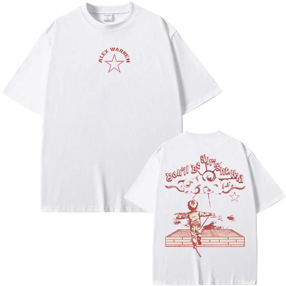 ФУТБОЛКА TIGHT ROPE Alex Warren 2025 Лето НОВИНКА Повседневная 100% хлопок Футболка с коротким рукавом Высокое качество O-образный вырез Футболки с коротким рукавом