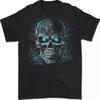 Blue Cosmic Skull Mens T-Shirt 100% Cotton