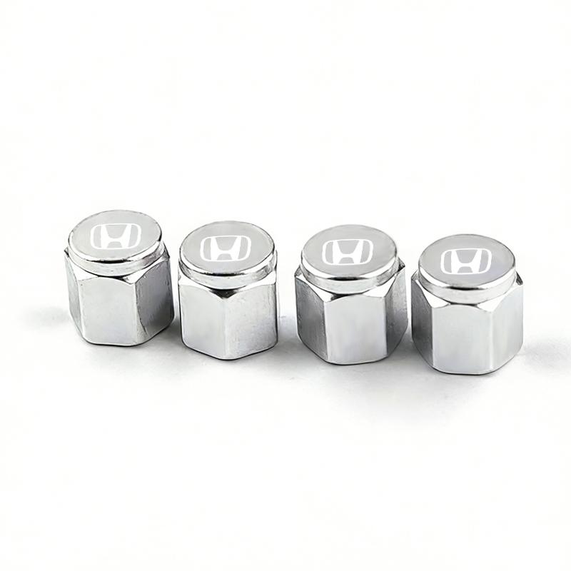 PYYG6 4pcs Metal Car Emblem Wheel Tire Valve Cap Tyre Air Cover DustProof Case For Honda Civic Accord Vezel Fit CR-V City CRZ Jazz HRV