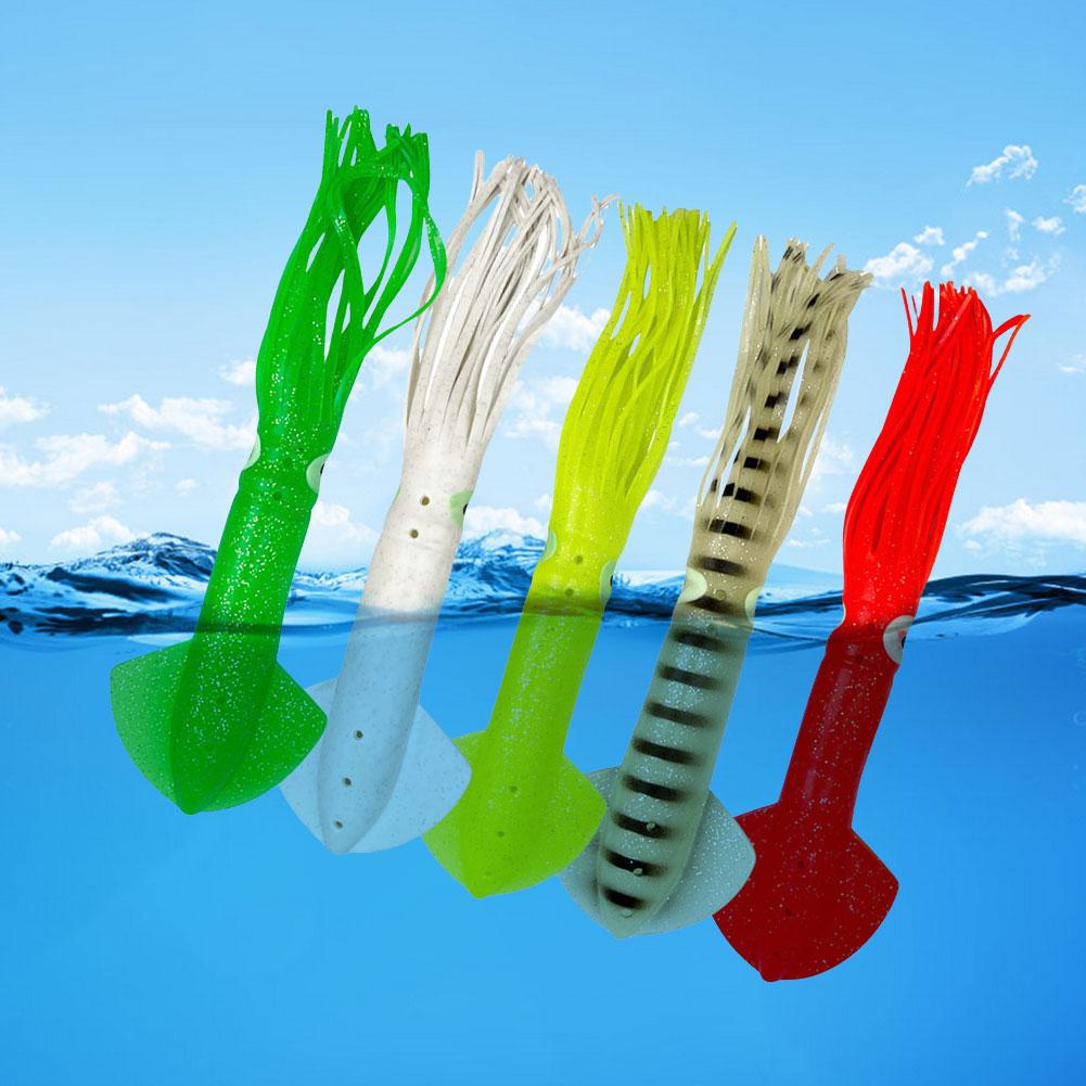5Pcs 30cm Fishing Soft Lures Luminous Octopus Sea Fishing Wobbler Fishing Soft Bait Artificial Bait