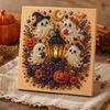 Quirky Halloween Art Projects Ghost Faux Pearl DIY Kit, Spooky 3D Bead Cool Pattern Kits Painting Crafts, Gothic Wall for Adults Beginners Decoration
