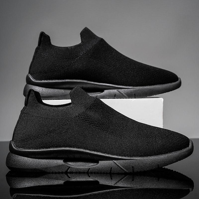 Модная летняя мужская повседневная обувь, универсальная, сетчатая, дышащая, теннисная, спортивная, без застежек, легкая, мужская, тканевая обувь