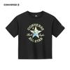 Converse Унисекс Детская футболка с коротким рукавом и принтом звезд