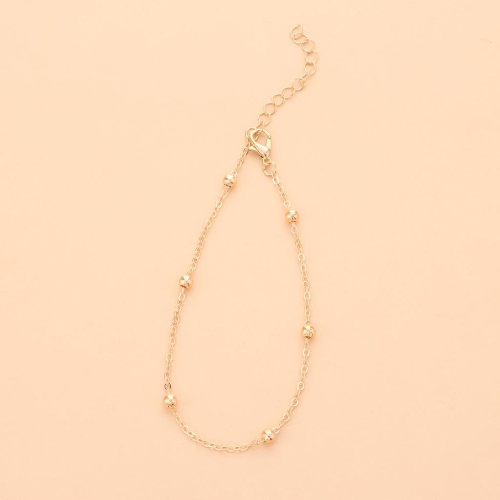 Модный браслет на щиколотку с круглыми бусинами большого размера для женщин - Минималистская мода