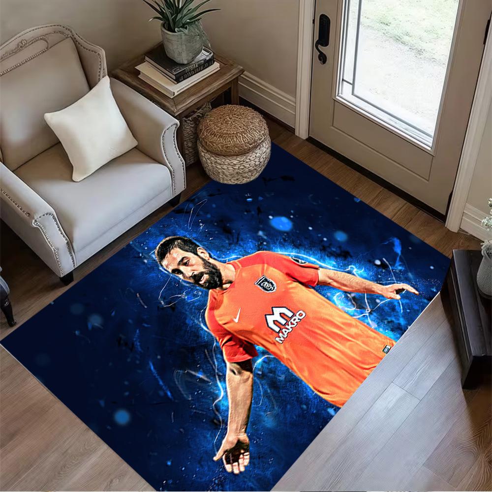 Turkish Football Player Floor Mat Design for Dining Room Playrooms Hallway Game Room Antislip Carpet Decorate Offices Gift for Festivals