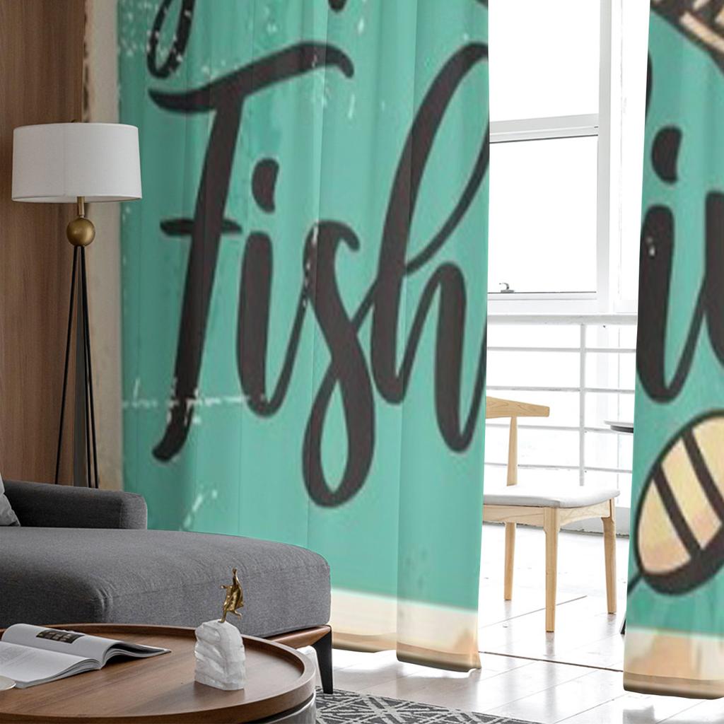 Винтажные тюлевые шторы Gone Fishing для гостиной, прозрачные занавески для спальни, вуаль из органзы, декоративные украшения для окон