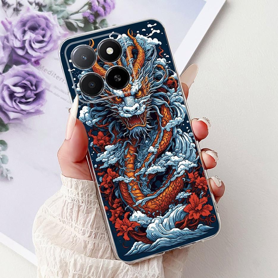Чехол для Honor X5b 4G GFY-LX2 Милый Расписной Чехол Прозрачный Силиконовый Мягкий ТПУ Чехол для Телефона Для Honor X5b Plus HonorX5b Задняя Крышка Coque