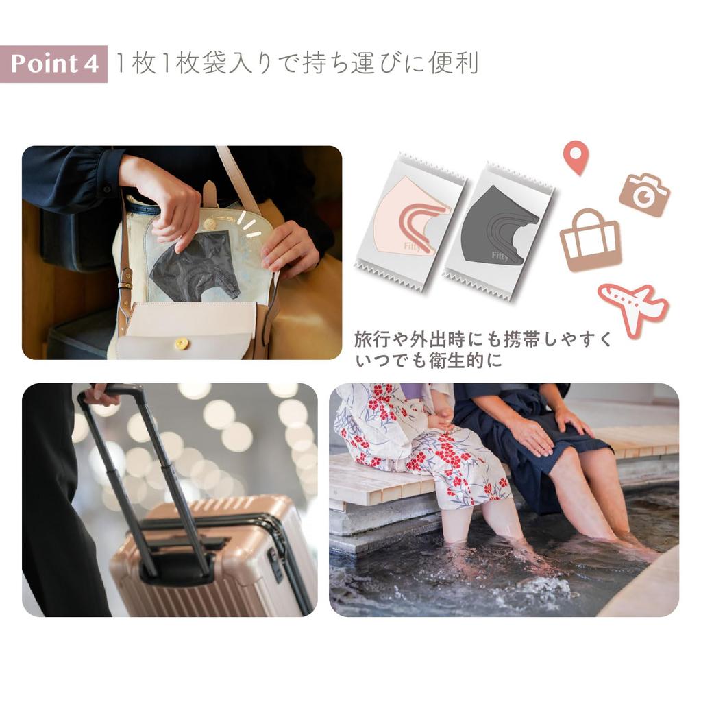 Fitty Style Fit Plus 27 Count Individually 3D Masks Disposable Masks, (Regular Size/Nonwoven/3D/Cream Beige), Wrapped, (3-Layer Construction/Small