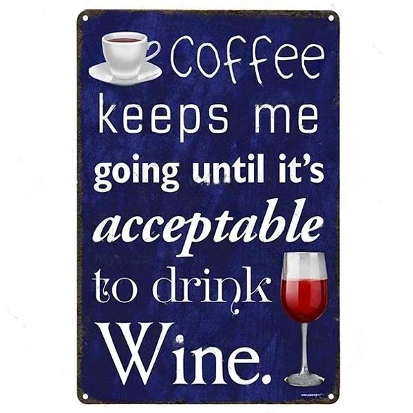 Retro Wine Metal Sign Plaque Vintage Whiskey Painting Perfect for Bar Restaurant Club Man Cave Wall Decor