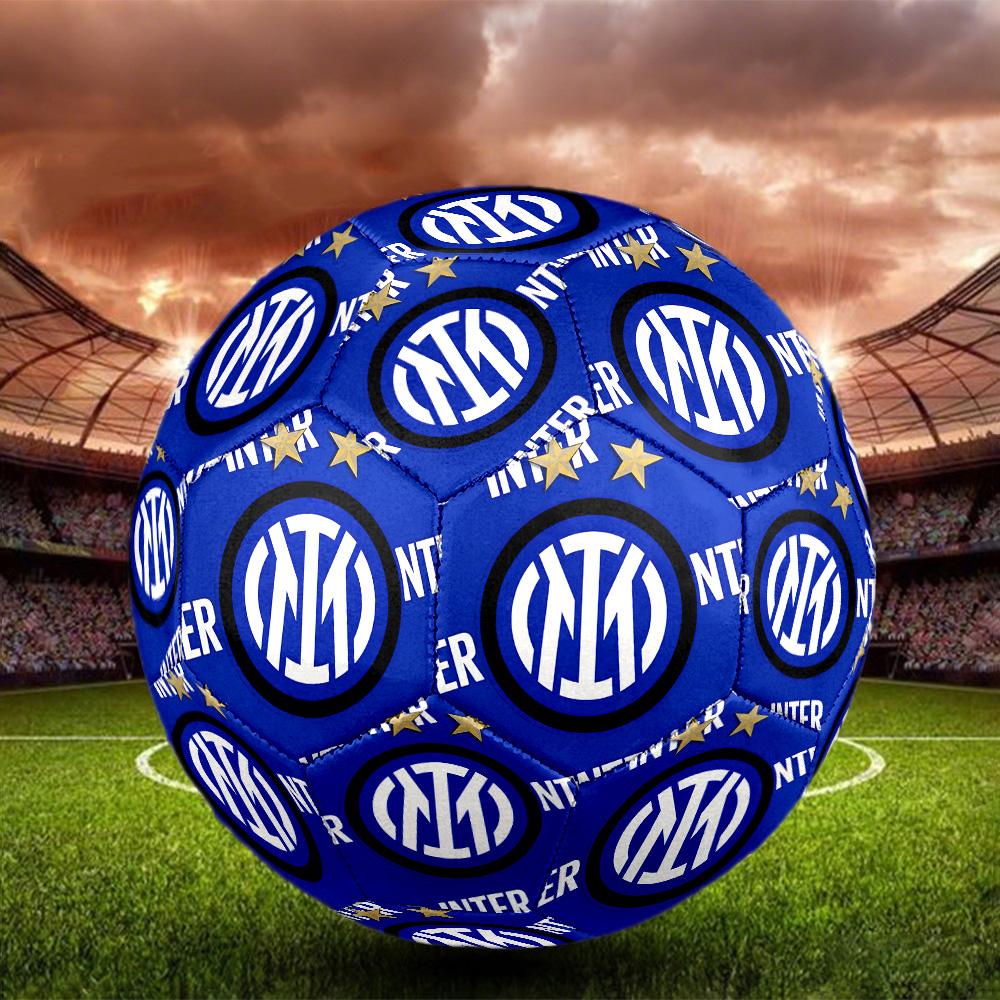 Inter. Italy-1 Indoor Soccer Ball Colorful All Ages Machine Stitched PVC Competition Ready Durable High-Bounce SIZE 5 Football.