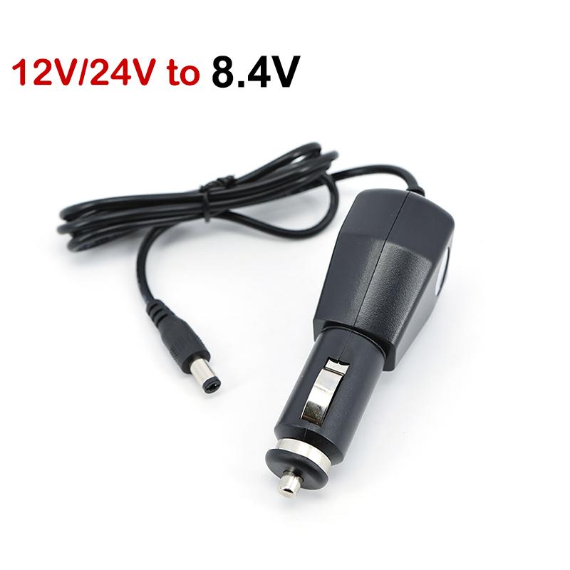 DC 12V 24V на 4.2V 8.4V 16.8v 1A вольт Разъем для зарядки от прикуривателя Кабель 1000 мА для литий-ионного аккумулятора 18650