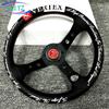 12.5inch 320mm Racing Drift Steering Wheel Real Leather Deep Dish VERTEX Sim Embroidery JDM Car Accessories