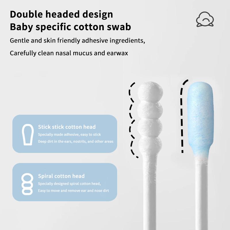 Новые 50 шт./пакет Липкие ушные палочки для детей Одноразовые клейкие спиральные ушные палочки Чистка ушей и носа Удаление ушной серы Клейкая ушная палочка