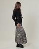 Костюм юбочный Of White 8140 36 черный леопардовый (кофта, юбка)