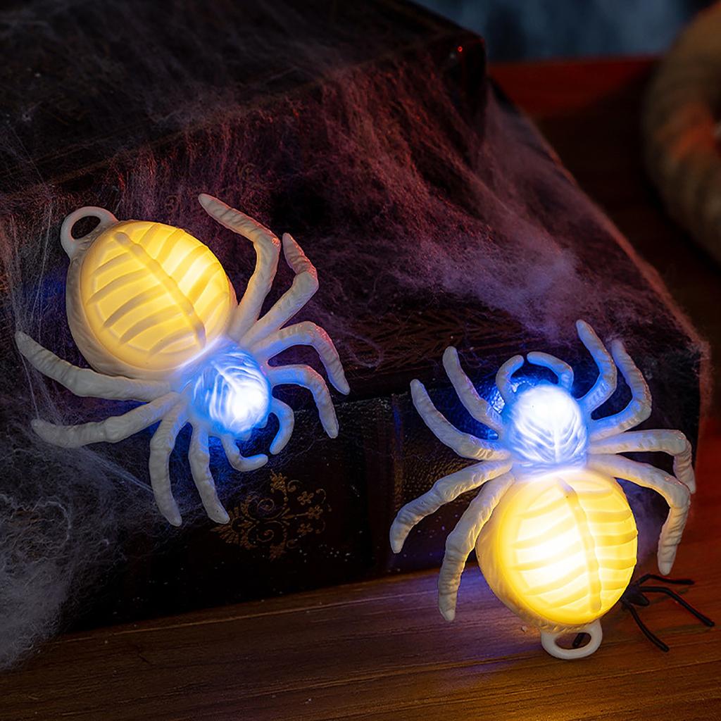 Halloween Glowing Spider Light With Eyes LED Flashing Decoration For Party And Home