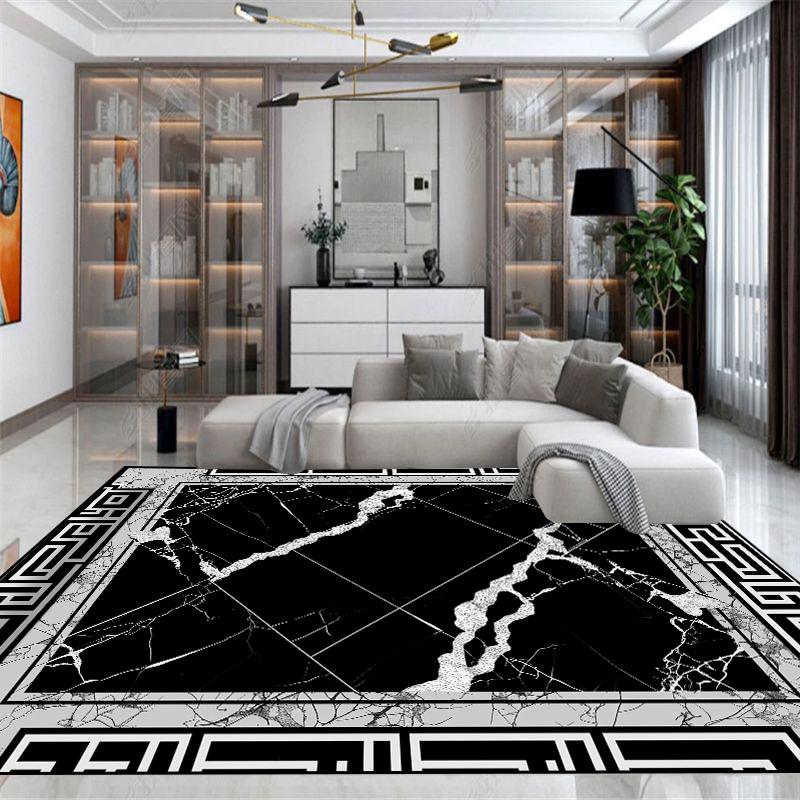 European Marble Pattern Rug Large Area Living Room Carpet Non-slip Bedroom Decor Rug Washable Lounge Coffee Table Mat Luxury