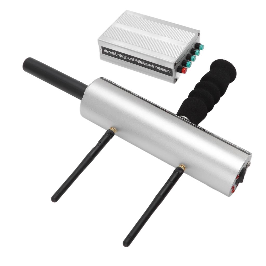 Metal Detector Aluminum Silver 20m Depth 1000m Scope 2 Antennas Rechargeable Detector for Gold