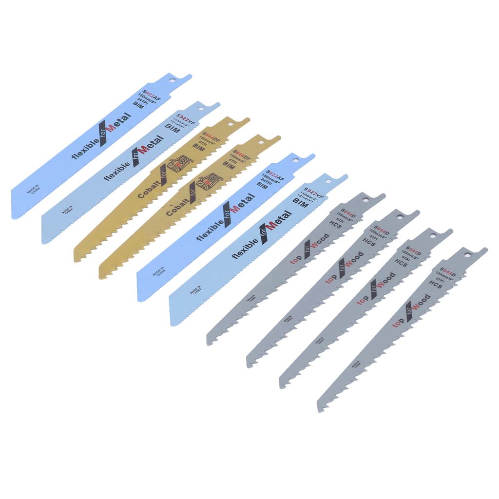 10 шт. возвратно-поступательных пильных полотен из высокоуглеродистой стали, биметаллические сабельные пилы для дерева и металла
