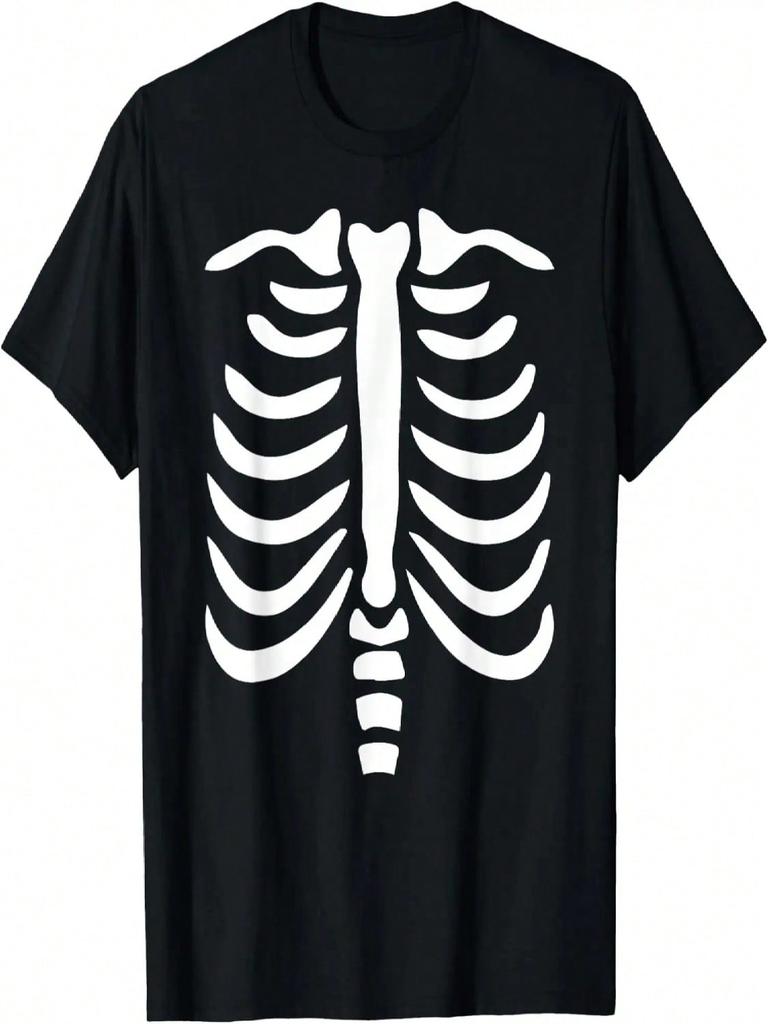 Skeleton Rib-Cage Halloween T-Shirt Costume Men's T-Shirt