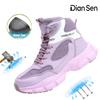 All-Season Casual Footwear Indestructible Work Safety Boots Women Anti Smash Anti Puncture Work Shoes Breathable Protective Shoe