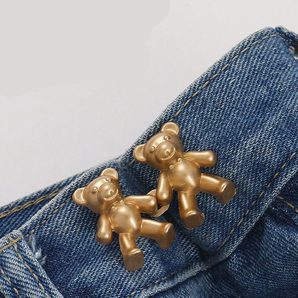 Брюки «Медведь» Пряжка на талии Регулируемые булавки на джинсовых пуговицах Съемный пояс Затягивающий пояс Зажимы для брюк Джинсовые пуговицы не требуют шитья