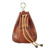 Portable Coin Bag Drawstring Loose Change Leather Bag Men's and Women's Waist Key Small Bag