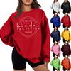 Girls' Printed Round Neck Casual Fashion Top Sweatshirt