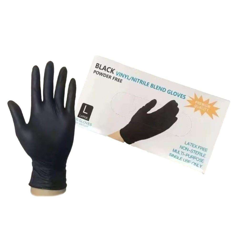 100pcs Nitrile Disposable Gloves Convenient Clean Gloves Food Grade Gloves Hairdressing