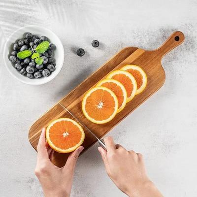 Деревянная разделочная доска с ручкой, кухонная бытовая сервировочная доска, деревянная сырная доска, разделочная доска для хлеба, фруктовые тарелки