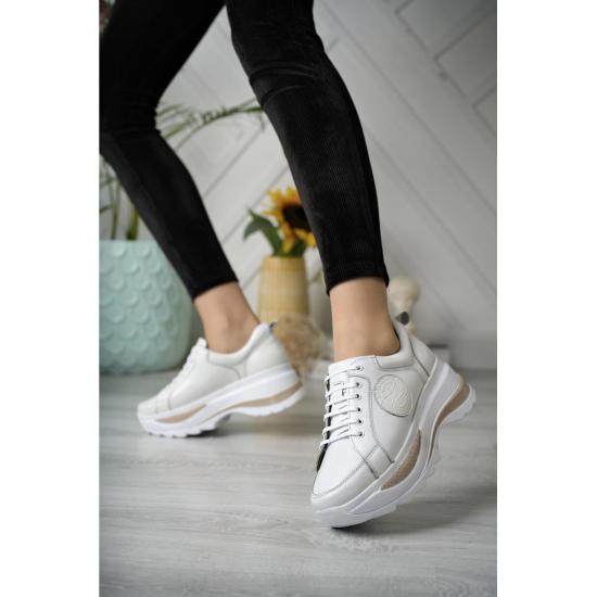 Обувь и сандалии Женские повседневные кроссовки из натуральной кожи